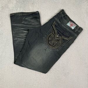 Vintage‎ y2k embroidered dragon jeans